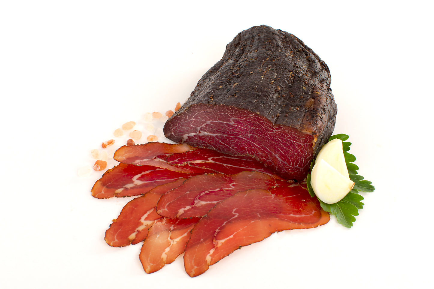 Rindfleisch geräuchert, Anschnitt und Scheiben